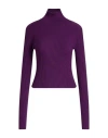 8pm Woman Turtleneck Plum Size M Viscose, Polyester In Purple