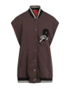 8pm Woman Vest Dark Brown Size S Cotton, Polyester