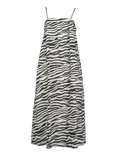 8pm Zebra Print Dress In Black