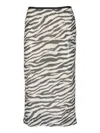 8pm Zebra Print Skirt In Black