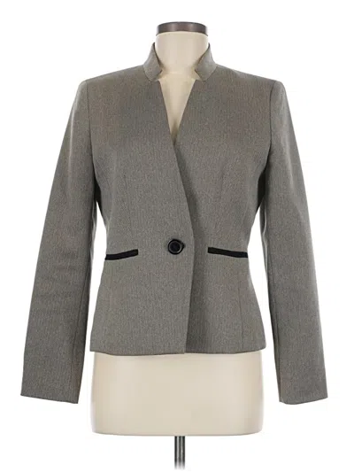 Pre-owned 9&co. Long Sleeve Top Gray Square Neckline Tops