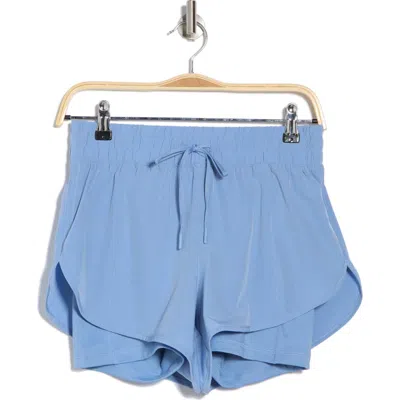 90 Degree By Reflex 2-in-1 Running Shorts In Forever Blue