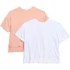 90 Degree By Reflex 2-pack Deluxe High-low Boxy Crop T-shirts In Multi