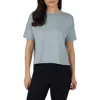 90 Degree By Reflex 2-pack Deluxe High-low Boxy Crop T-shirts In Heather Weathervane/white