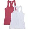 90 Degree By Reflex 2-pack Racerback Tank Tops In Fig Galaxy/white