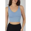 90 Degree By Reflex 2-pack Stone Wash Seamless Alamo Tanks In Forever Blue/weathervane