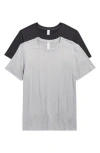 90 Degree By Reflex 2-pack Supersoft Everyday Crewneck T-shirts In Silver