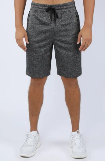 90 Degree By Reflex 2 Secure Zip Pocket Performance Shorts In Heather Charcoal