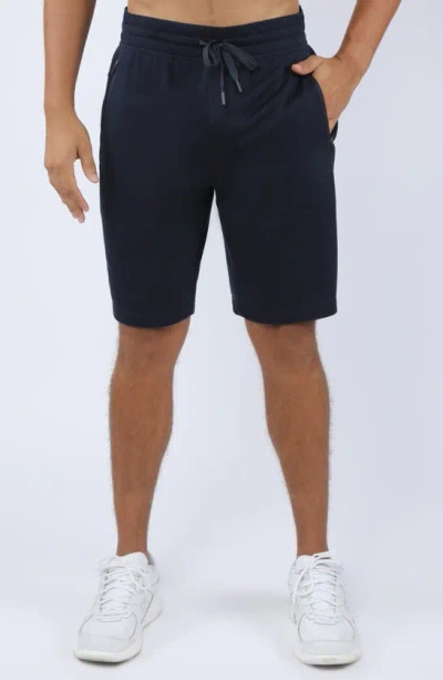 90 Degree By Reflex 2 Secure Zip Pocket Performance Shorts In Navy