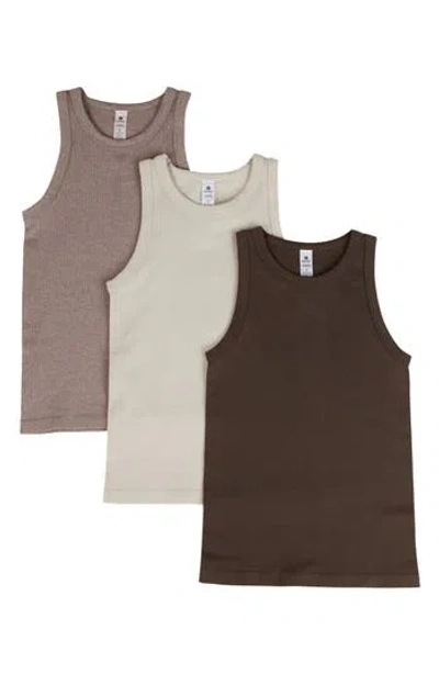 90 Degree By Reflex 3-pack Seamless Tank Tops In Crystal Gray/antler/shopping