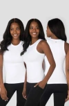 90 Degree By Reflex 3-pack Seamless Tank Tops In White