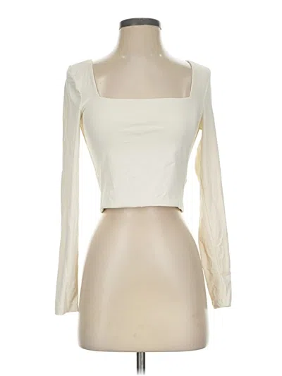 Pre-owned 90 Degree By Reflex 3/4 Sleeve T-shirt In Ivory