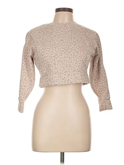 Pre-owned 90 Degree By Reflex 3/4 Sleeve Turtleneck In Tan