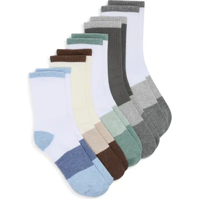 90 Degree By Reflex 5-pack Assorted Rib Half Crew Socks In Multi