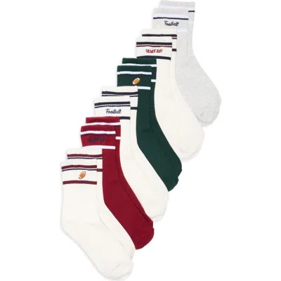 90 Degree By Reflex 6-pack Athletic Team Crew Socks In Animal Print