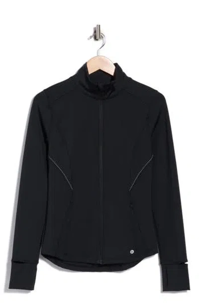 90 Degree By Reflex Air Glide Performance Zip Jacket In Black