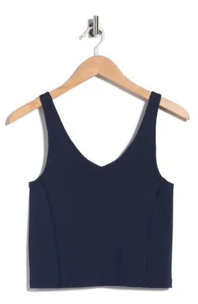 90 Degree By Reflex Air Glide V-neck Performance Crop Tank In Sky Captain