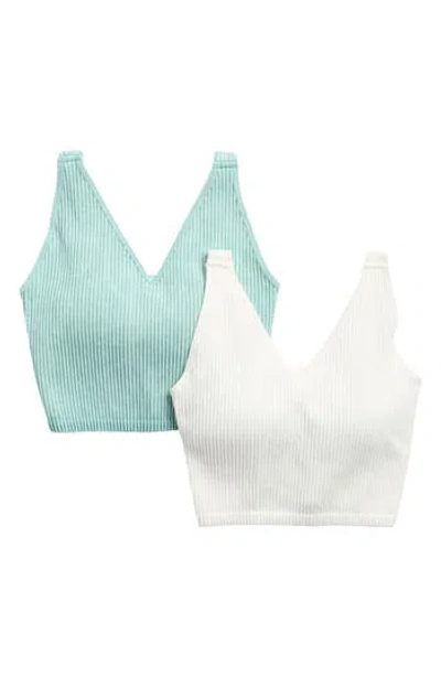 90 Degree By Reflex Alamo Stone Wash 2-pack V-neck Seamless Bralettes