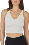 90 Degree By Reflex Alamo Stone Wash 2-pack V-neck Seamless Bralettes In Black/crystal Gray