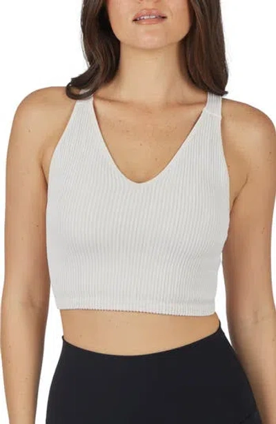 90 Degree By Reflex Alamo Stone Wash 2-pack V-neck Seamless Bralettes In Black/crystal Gray
