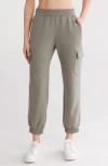 90 Degree By Reflex Alcove Scuba Cargo Joggers In Mulled Basil