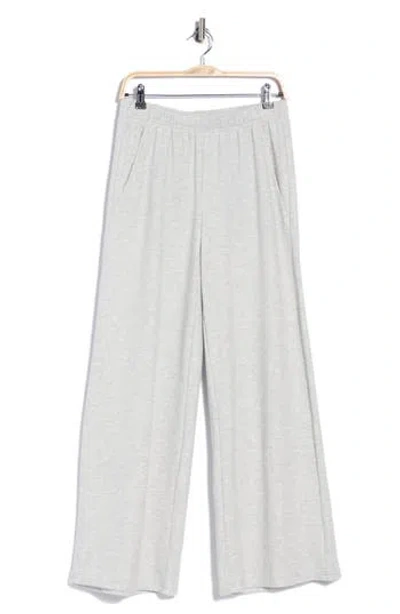 90 Degree By Reflex Aspen Plush Rib Maris Wide Leg Pants In Gray