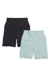 90 Degree By Reflex Assorted 2-pack Bike Shorts In Green Milieu/black