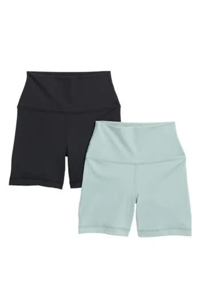 90 Degree By Reflex Assorted 2-pack Bike Shorts In Green Milieu/black
