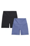 90 Degree By Reflex Assorted 2-pack Bike Shorts In Olympian Blue/black