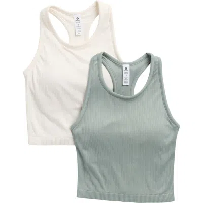 90 Degree By Reflex Assorted 2-pack Nicola Racerback Rib Tank Tops