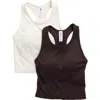 90 Degree By Reflex Assorted 2-pack Nicola Racerback Rib Tank Tops