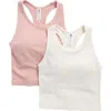 90 Degree By Reflex Assorted 2-pack Nicola Racerback Rib Tank Tops In Multi