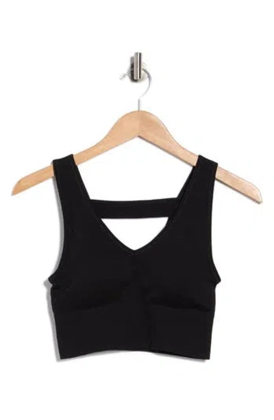 90 Degree By Reflex Bianca Seamless Crop Tank In Black