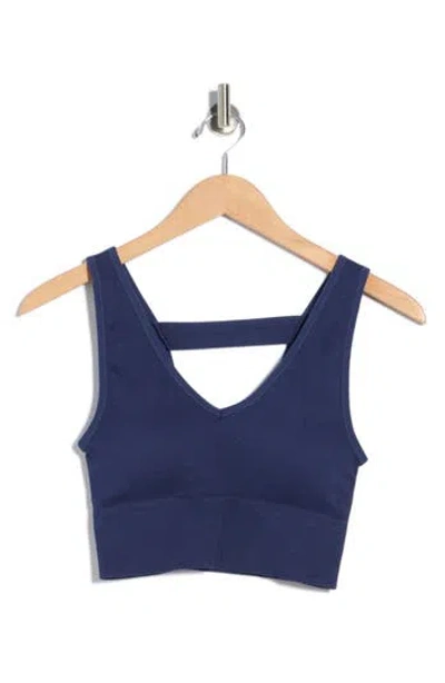 90 Degree By Reflex Bianca Seamless Crop Tank In Blue