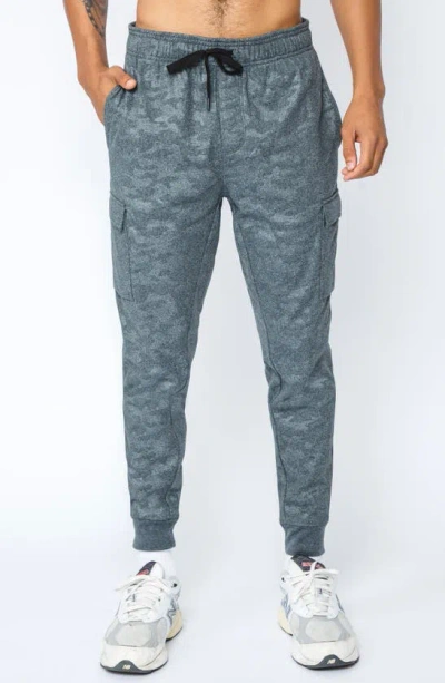 90 Degree By Reflex Camo Brushed Joggers In Blue
