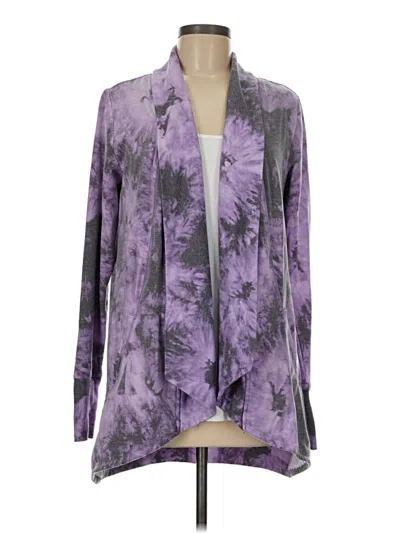 Pre-owned 90 Degree By Reflex Cardigan Sweater In Purple