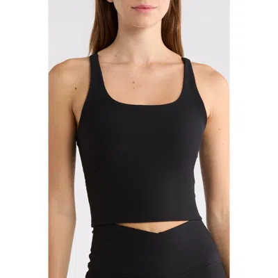 90 Degree By Reflex Chill Tech Rib Volley Tank Top In Black