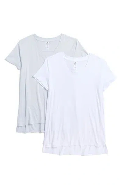 90 Degree By Reflex City View 2-pack High-low T-shirts In White