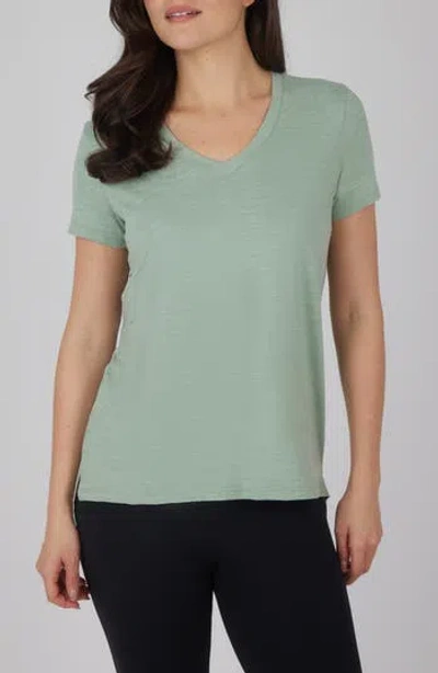 90 Degree By Reflex City View 2-pack High-low T-shirts In Heather Iceberg Green/ht