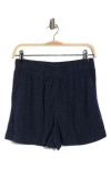 90 Degree By Reflex Cityrun Rib Knit Wide Leg Shorts In Blue