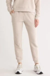 90 Degree By Reflex Cotton Blend Rib Sweatpants In Neutral