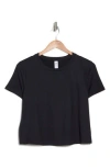 90 Degree By Reflex Darcie Crop T-shirt In Black