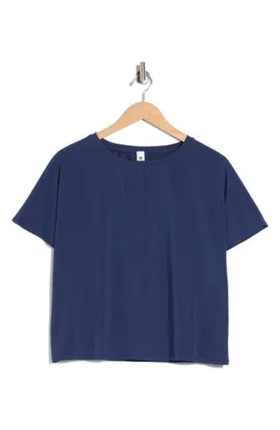 90 Degree By Reflex Dolman Sleeve Crop Active T-shirt In Blue