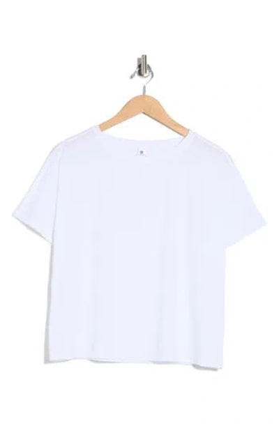 90 Degree By Reflex Dolman Sleeve Crop Active T-shirt In White