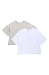 90 Degree By Reflex Echo 2-pack Supersoft High-low Boxy T-shirts In Multi