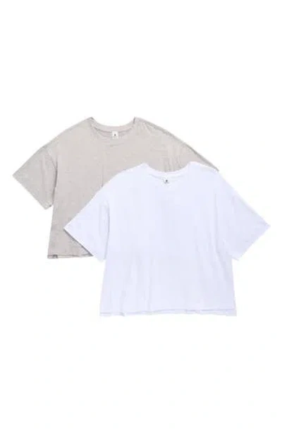 90 Degree By Reflex Echo 2-pack Supersoft High-low Boxy T-shirts In Multi