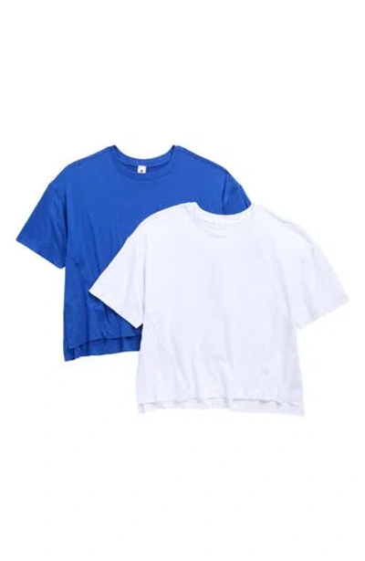 90 Degree By Reflex Echo 2-pack Supersoft High-low Boxy T-shirts In Multi
