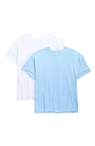 90 Degree By Reflex Echo High-low 2-pack T-shirts In Blue