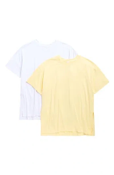 90 Degree By Reflex Echo High-low 2-pack T-shirts In Neutral