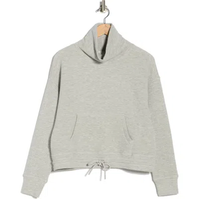90 Degree By Reflex Eva Ottoman Cotton Blend Sweatshirt In Gray